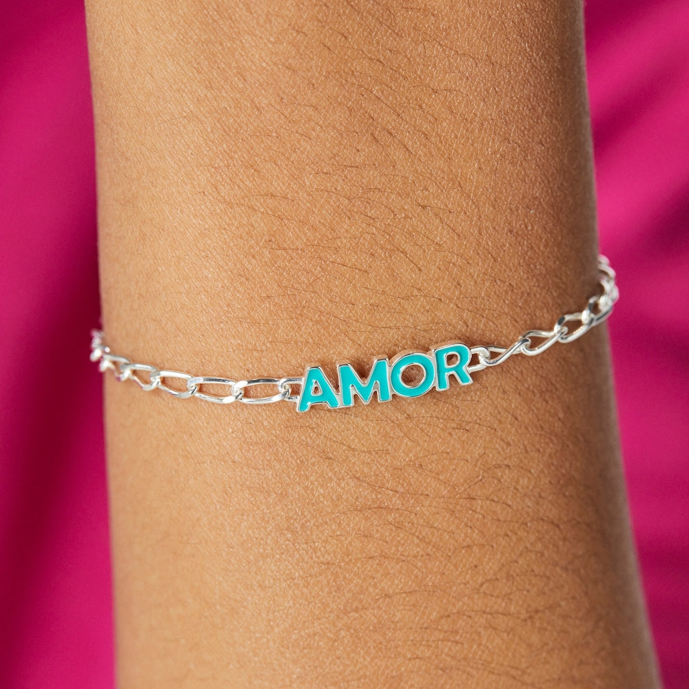 Pulsera Amor Crucigrama Azul |