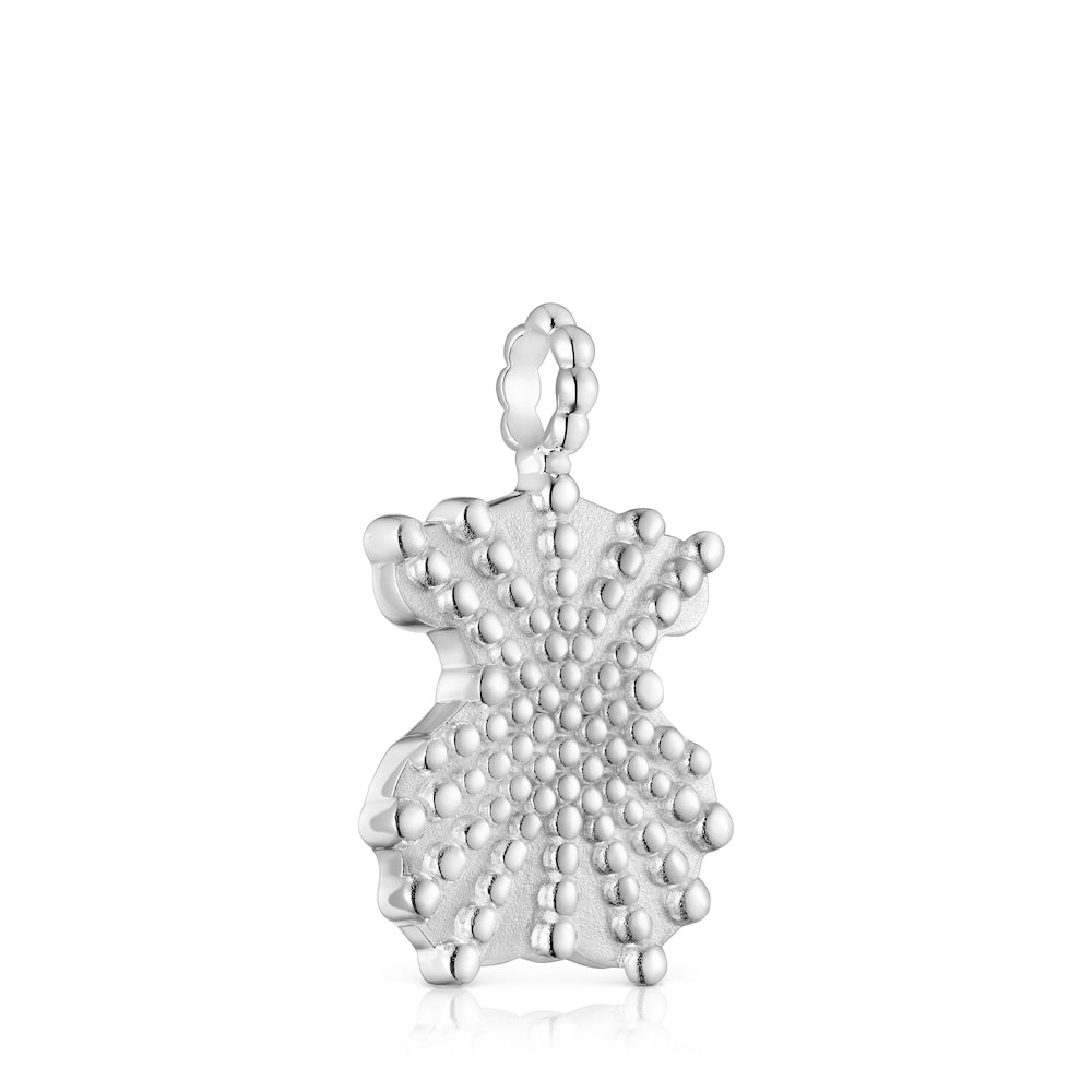 Medium silver bear Pendant   Grain |