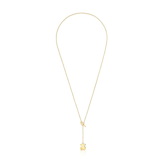 Short gold bear Necklace with onyx   1950 |