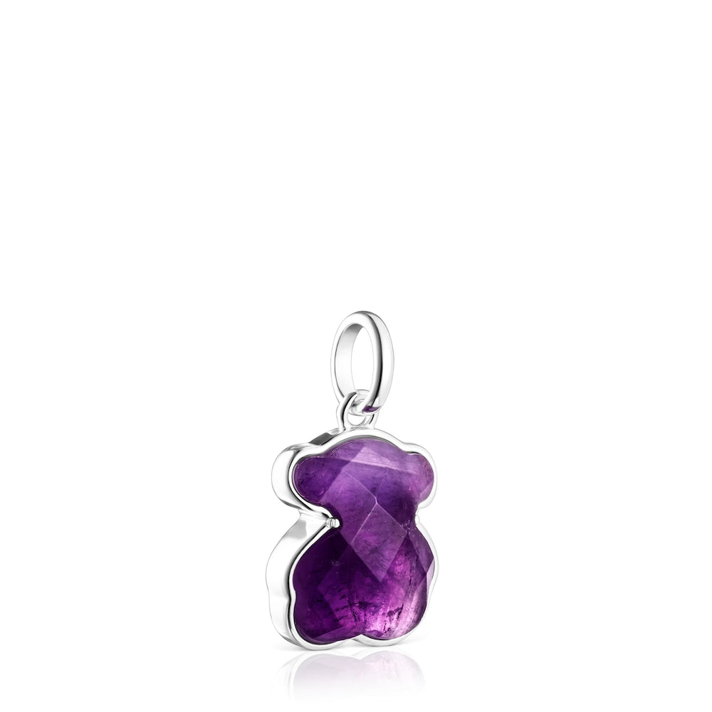 Silver and Amethyst Icon Color Pendant |