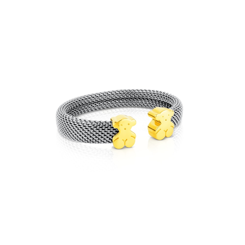 Brazalete de malla dorada