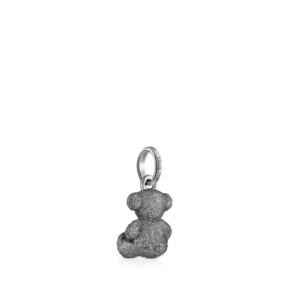 Diamond dark silver Bear pendant Bold Bear