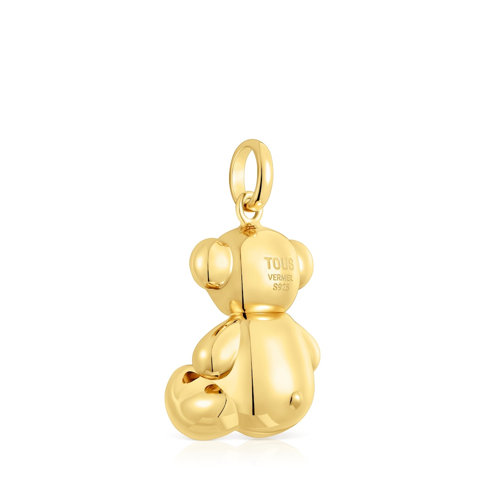 Large silver vermeil Bold Bear pendant
