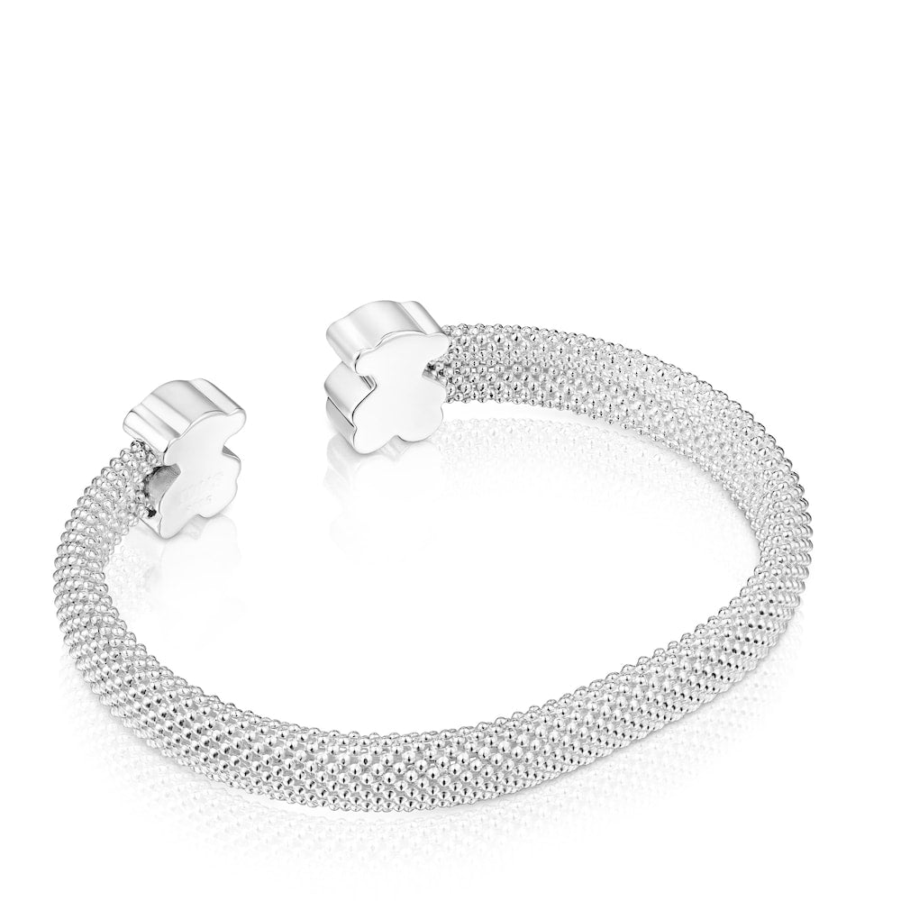 Pulsera de plata 12 mm motivos oso Icon Mesh