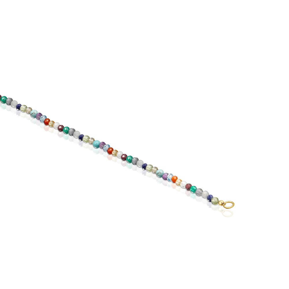 Silver Vermeil   Good Vibes Choker with Gemstones |