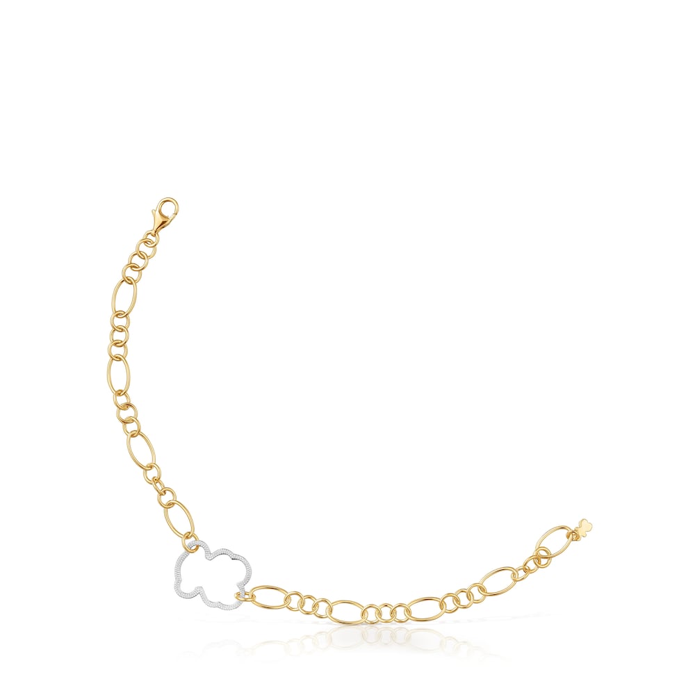 Pulsera cadena osos bicolor Nueva Silueta