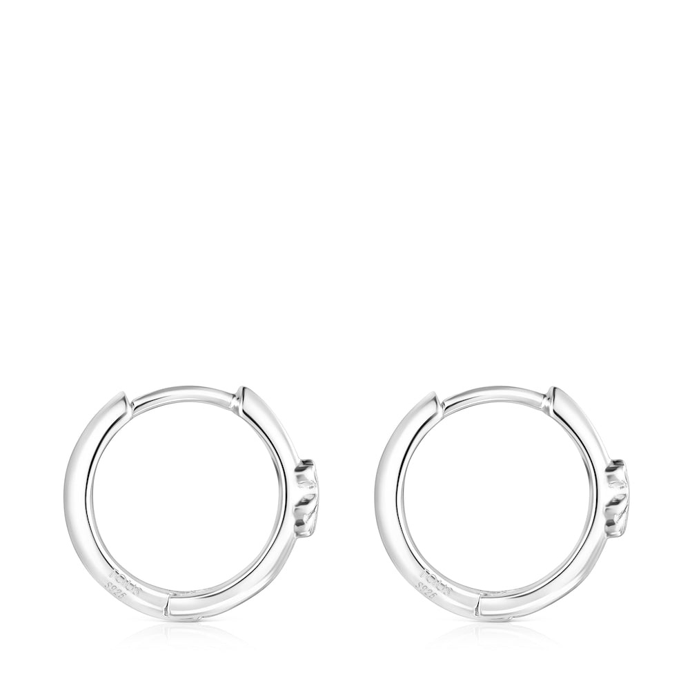 Silver   Basics Hoop earrings with bear |