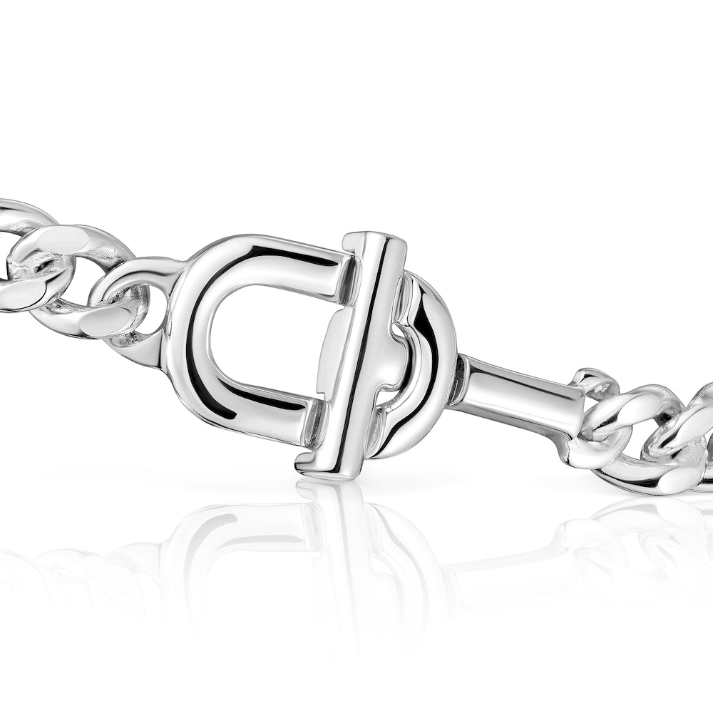 Pulsera de cadena grande MANIFESTO en plata |