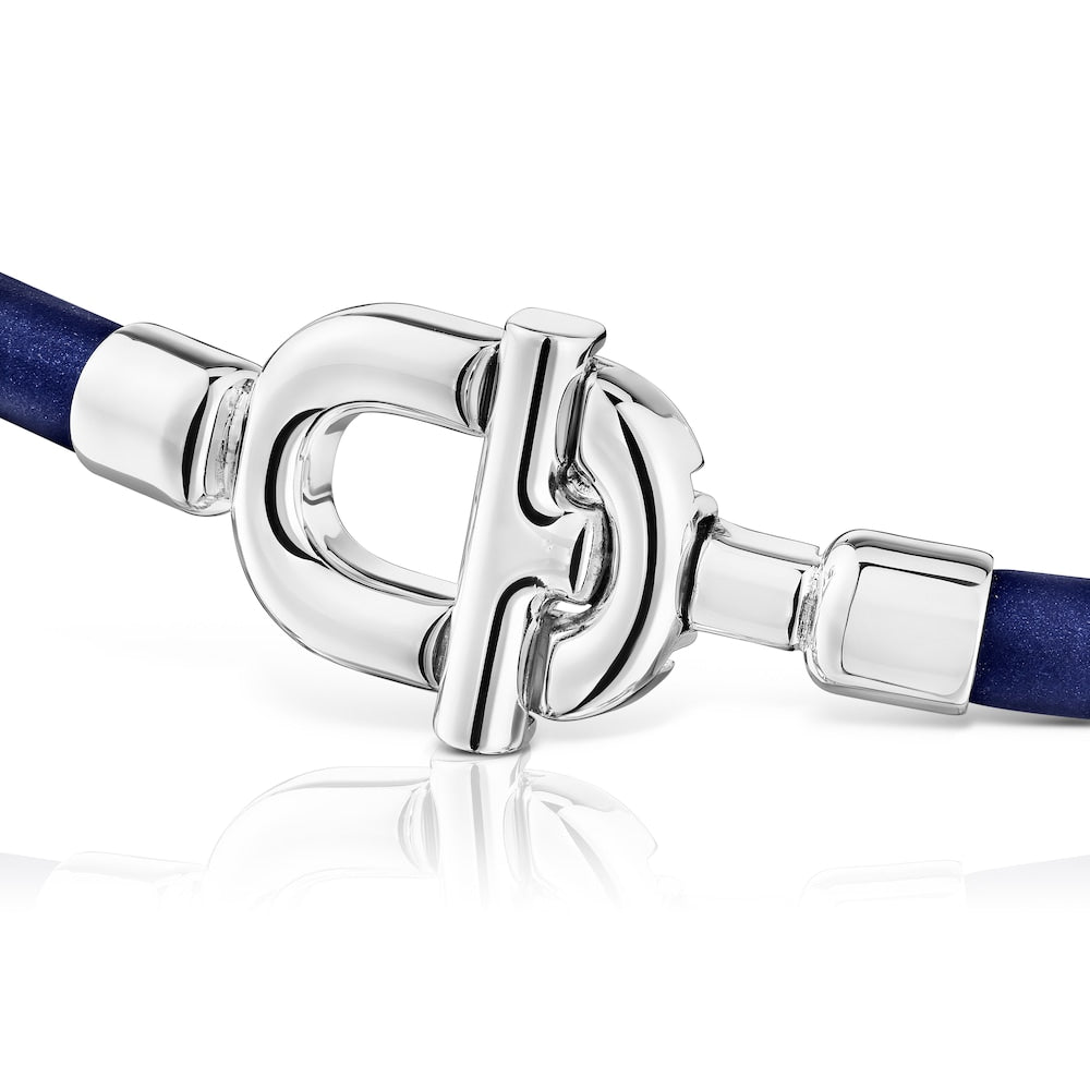 Pulsera MANIFESTO de plata con nailon |