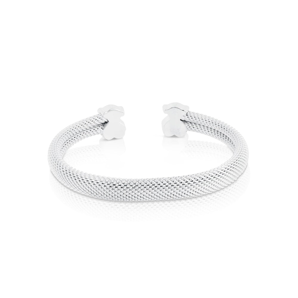 Pulsera de plata Malla motivos oso 0,7x0,4cm