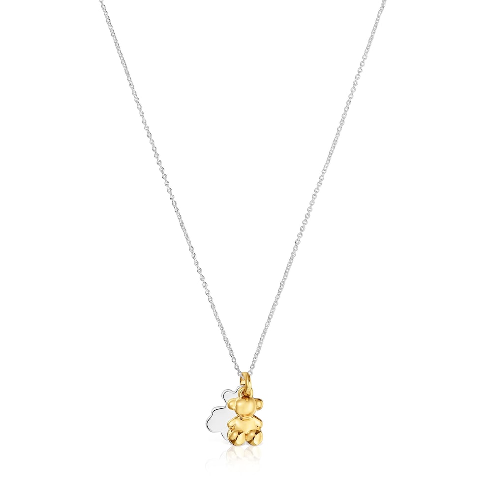 Two-tone Necklace with double bear Bold Bear |