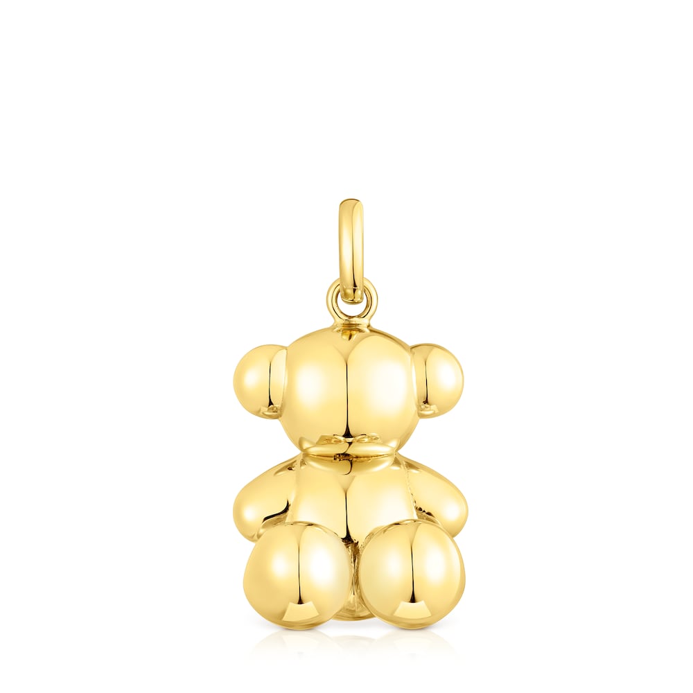 Large silver vermeil Bold Bear pendant