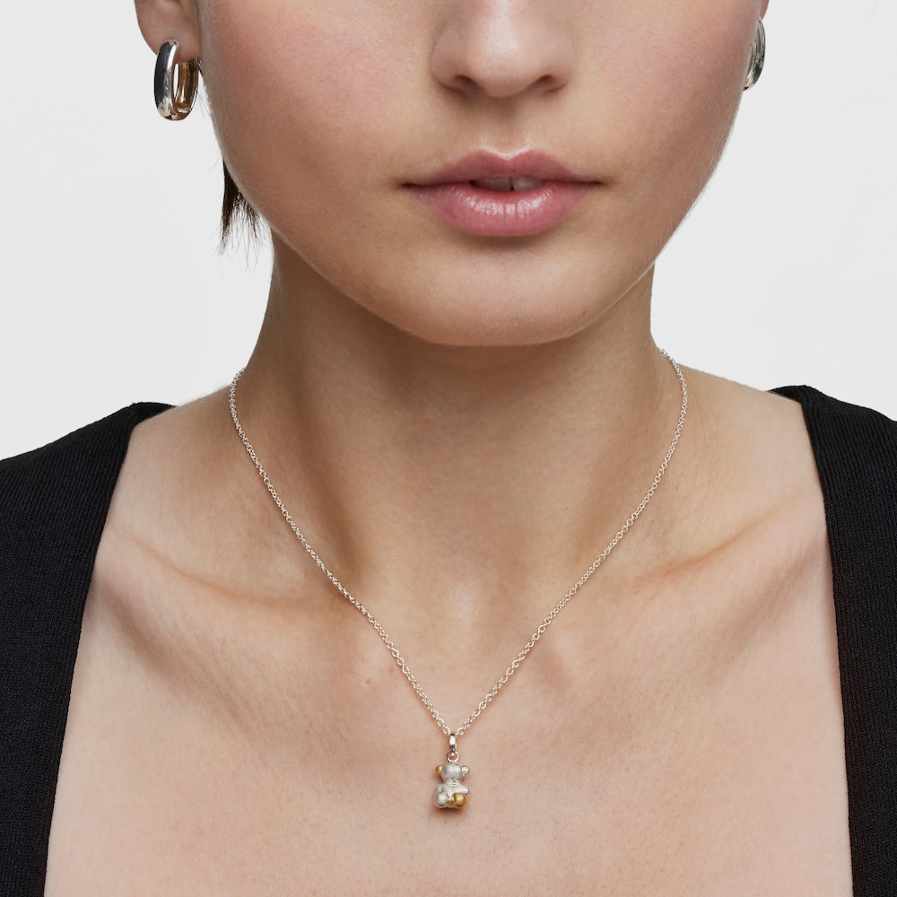 Small two-tone Bold Bear Pendant |
