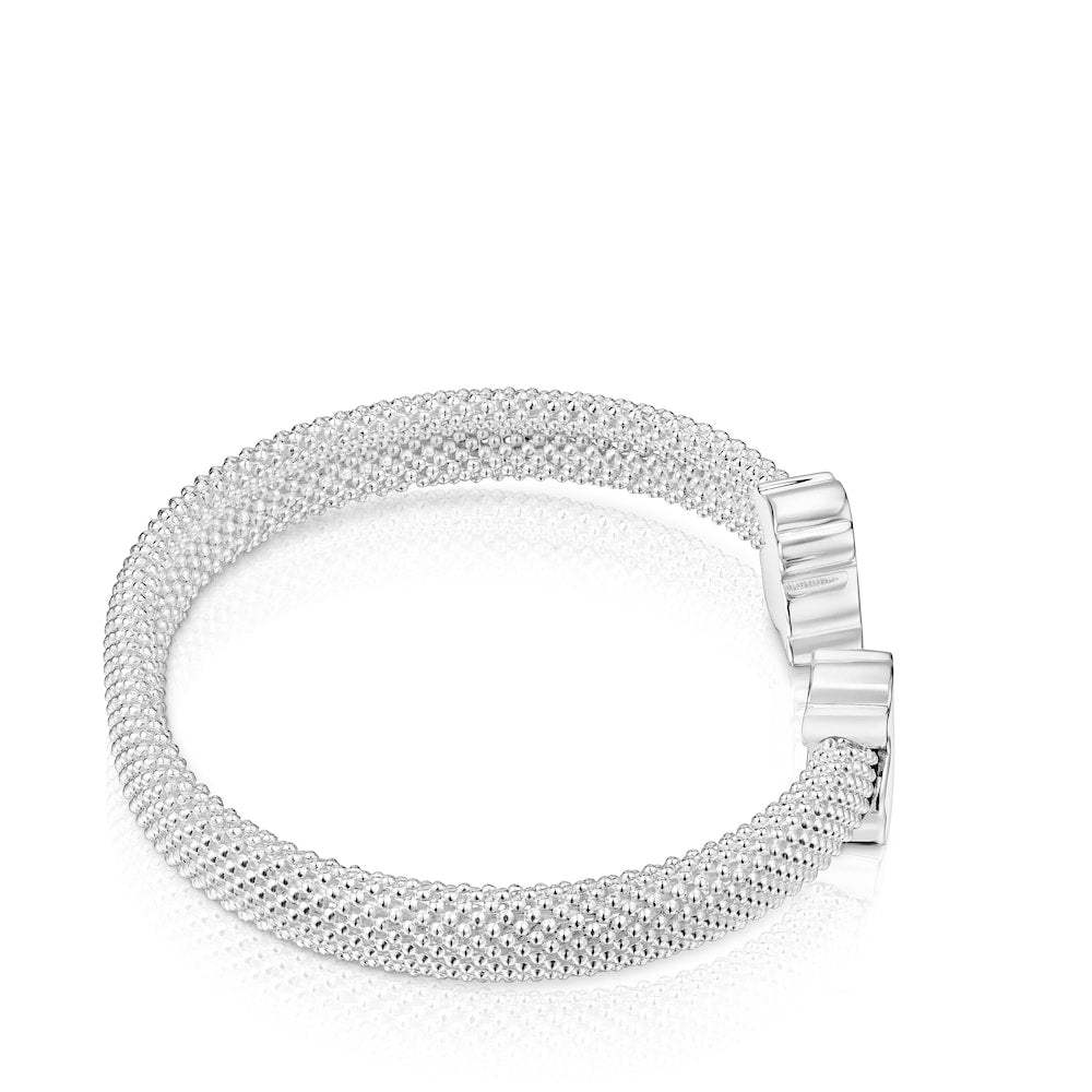 Pulsera de plata 12 mm motivos oso Icon Mesh