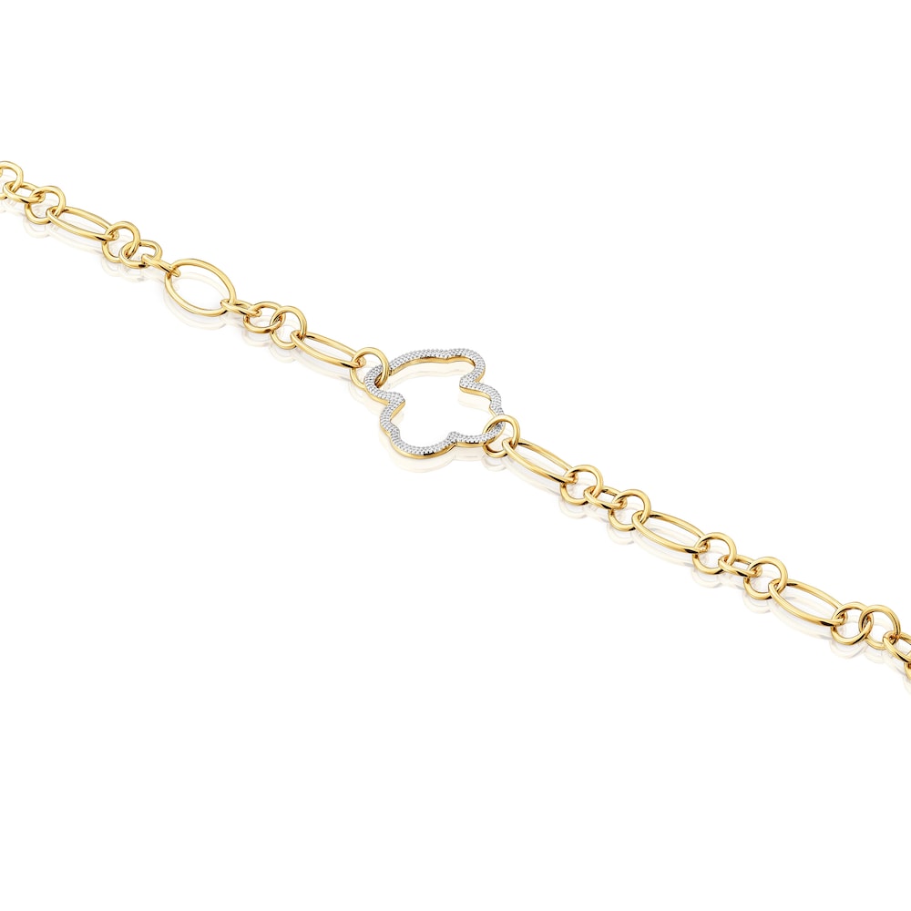 Pulsera cadena osos bicolor Nueva Silueta