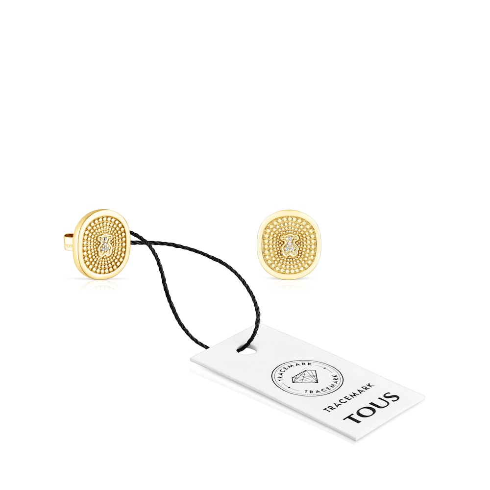 Gold Oursin Earrings  |
