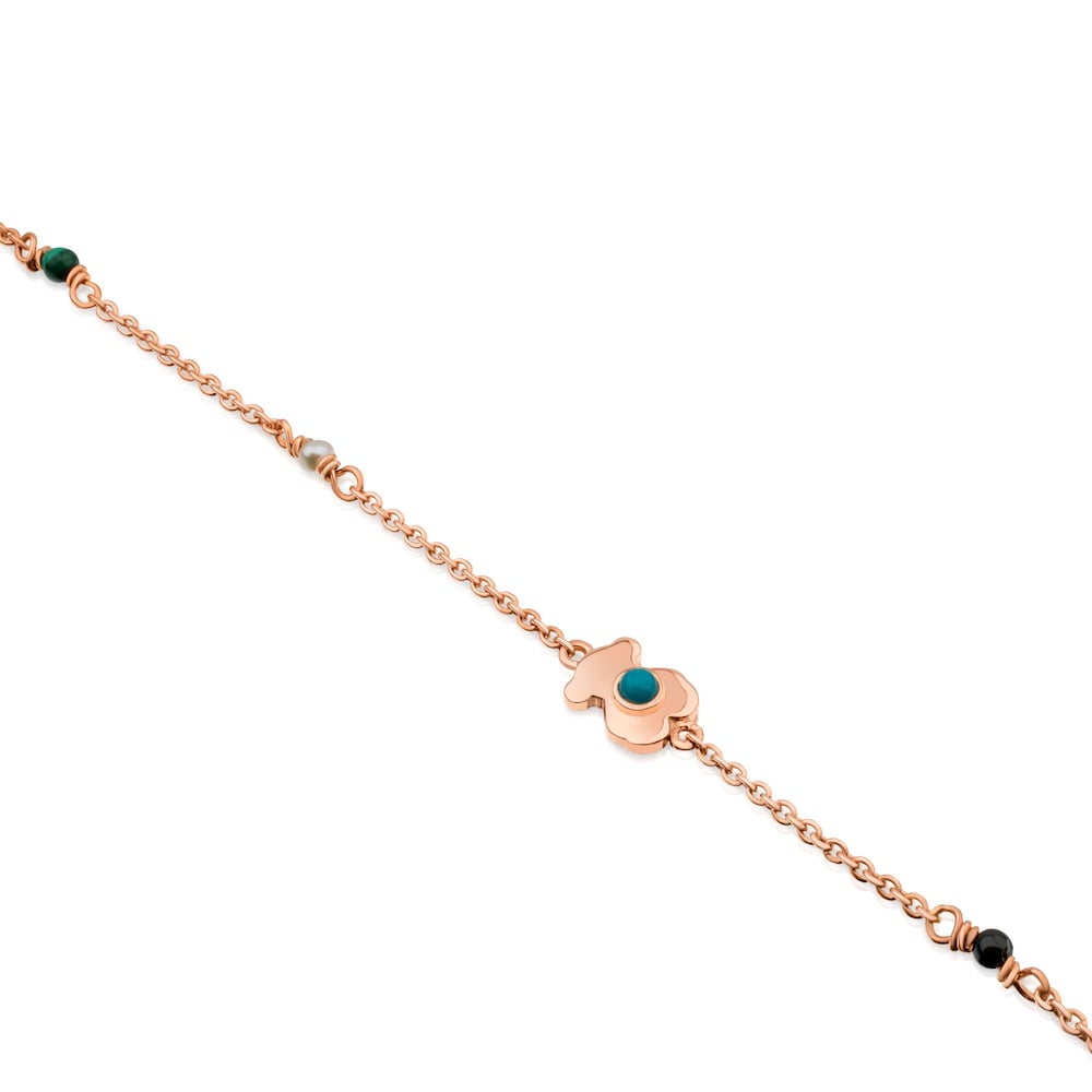 Pulsera Rose Vermeil de Plata Super Power con Gemas |