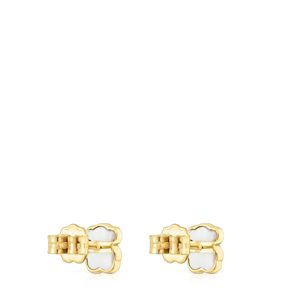 Bear earrings with mother-of-pearl XXS |