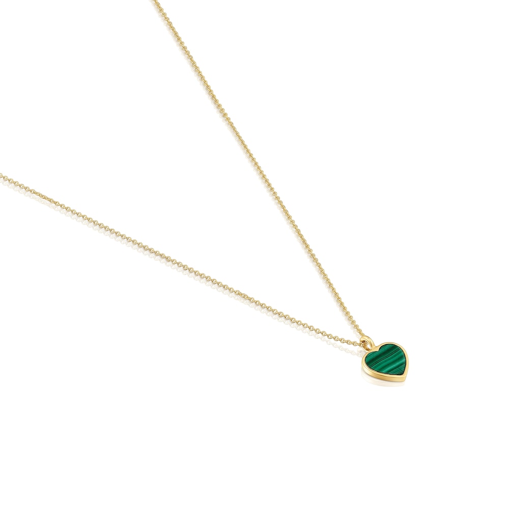 Short  Necklace with malachite XXS |