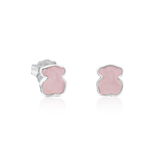 Silver New Color Earrings with Quartz |