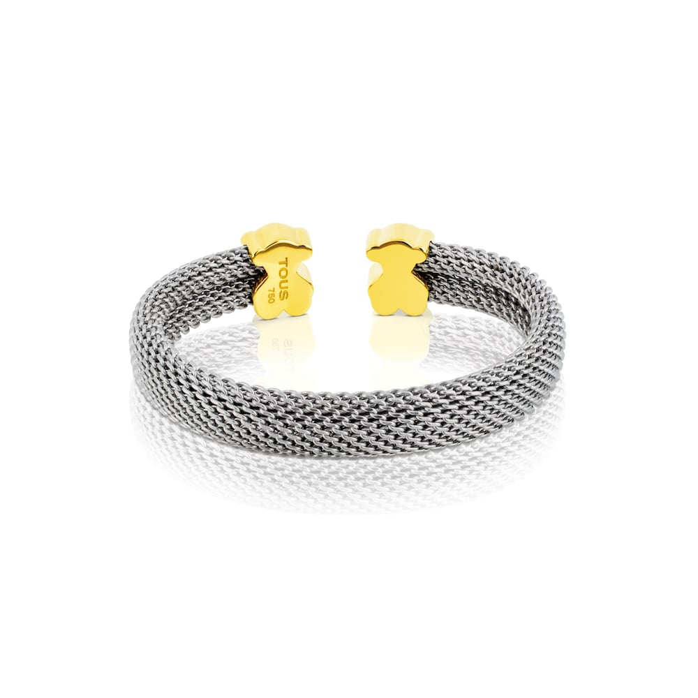 Brazalete de malla dorada