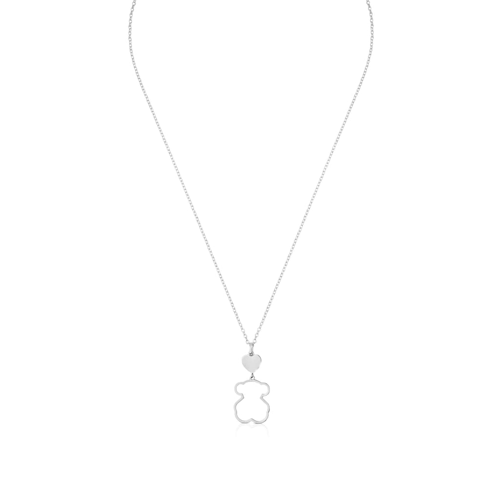 Silver New Silueta Necklace Bear motif |