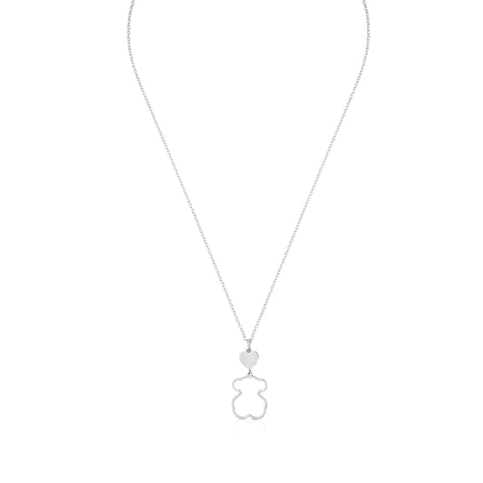 Silver New Silueta Necklace Bear motif |