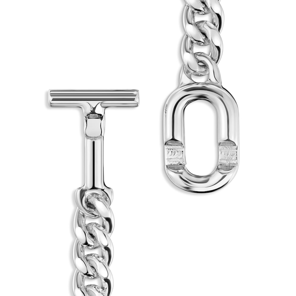 Pulsera de cadena grande MANIFESTO en plata |