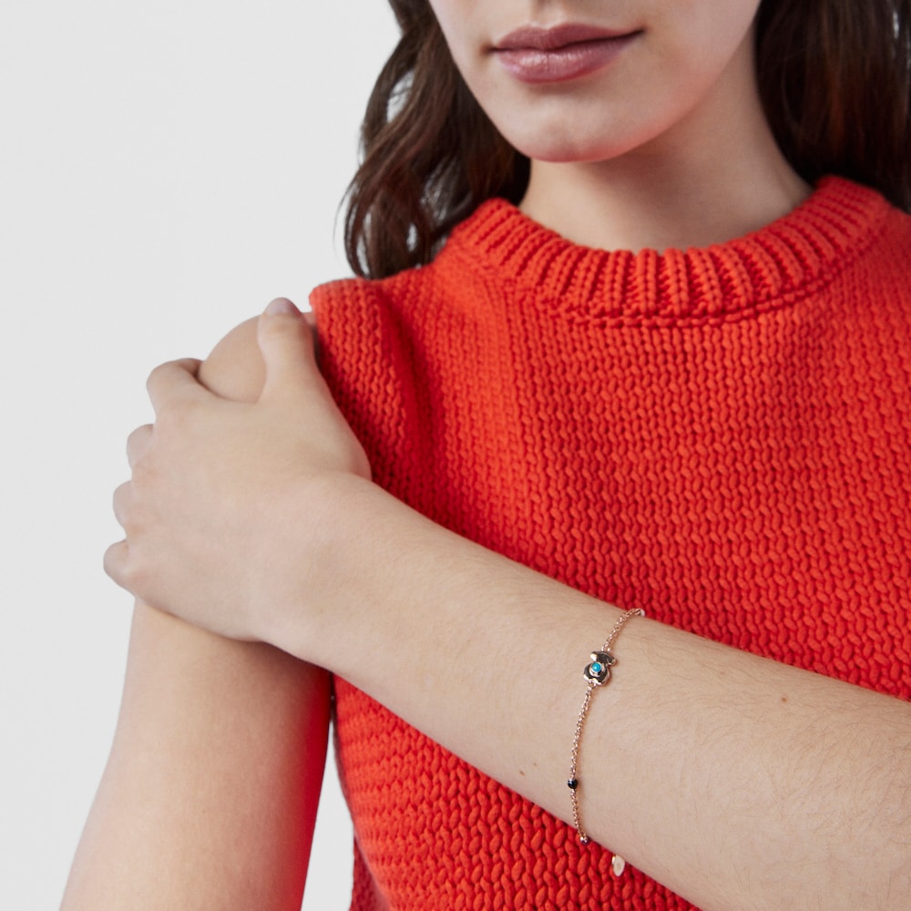 Pulsera Rose Vermeil de Plata Super Power con Gemas |