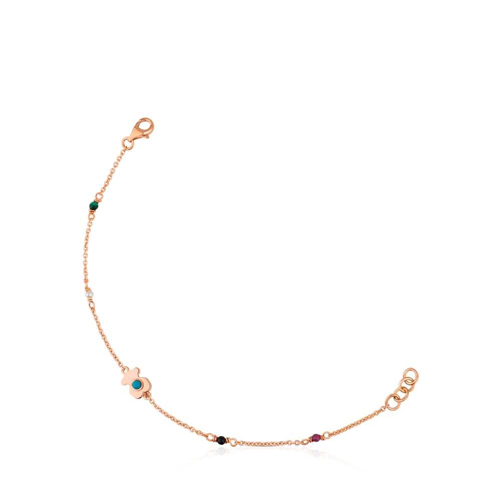 Pulsera Rose Vermeil de Plata Super Power con Gemas |