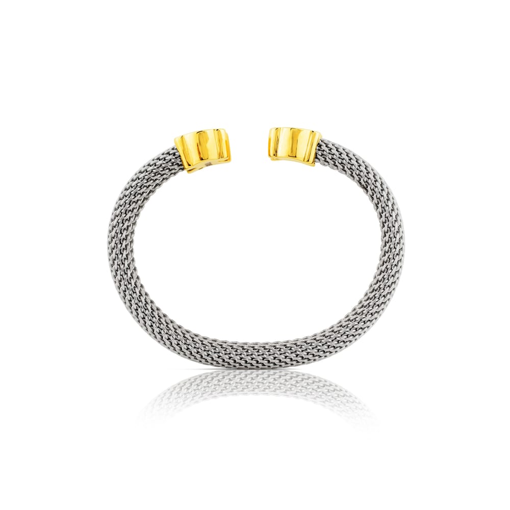 Brazalete de malla dorada