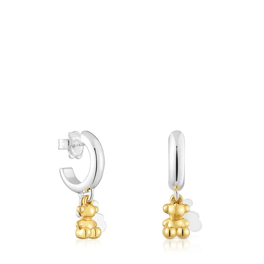 Two-tone double-bear Hoop earrings Bold Bear |