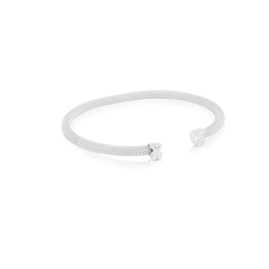 Silver  Mesh Bracelet Bear motif