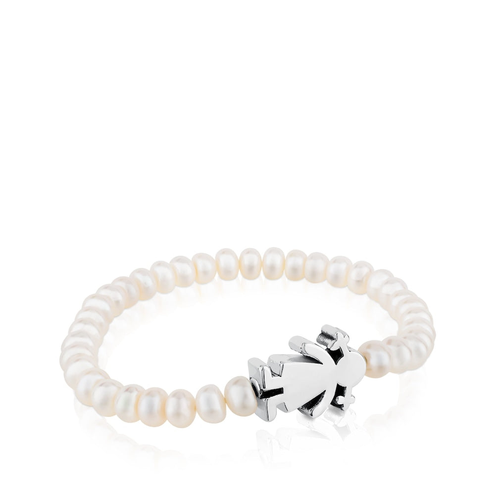 Pulsera de niña Perla Dulce con Plata