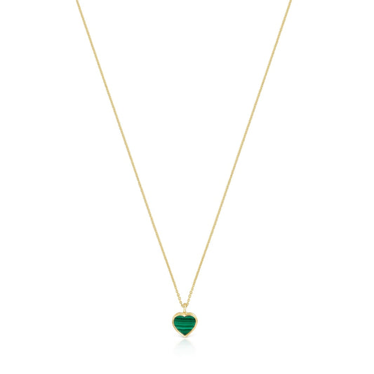 Short  Necklace with malachite XXS |