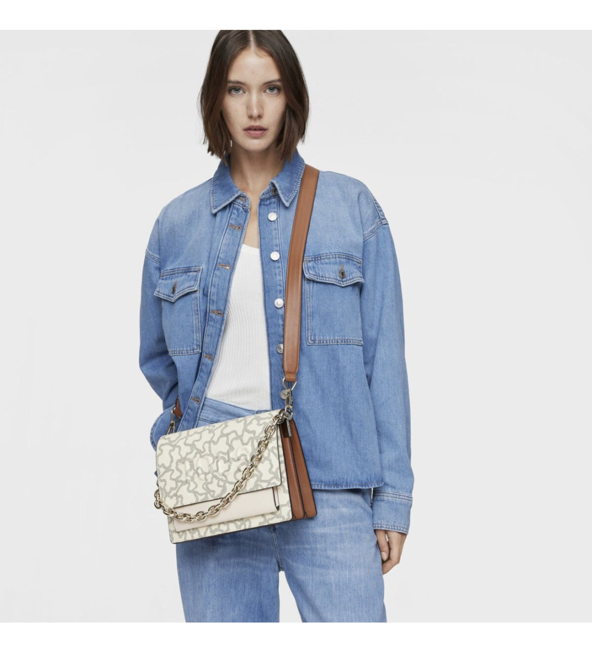 Bolso M. Audree Chain K Icon color Beige