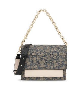 Bolso de hombro gris M. Audree Chain K Icon