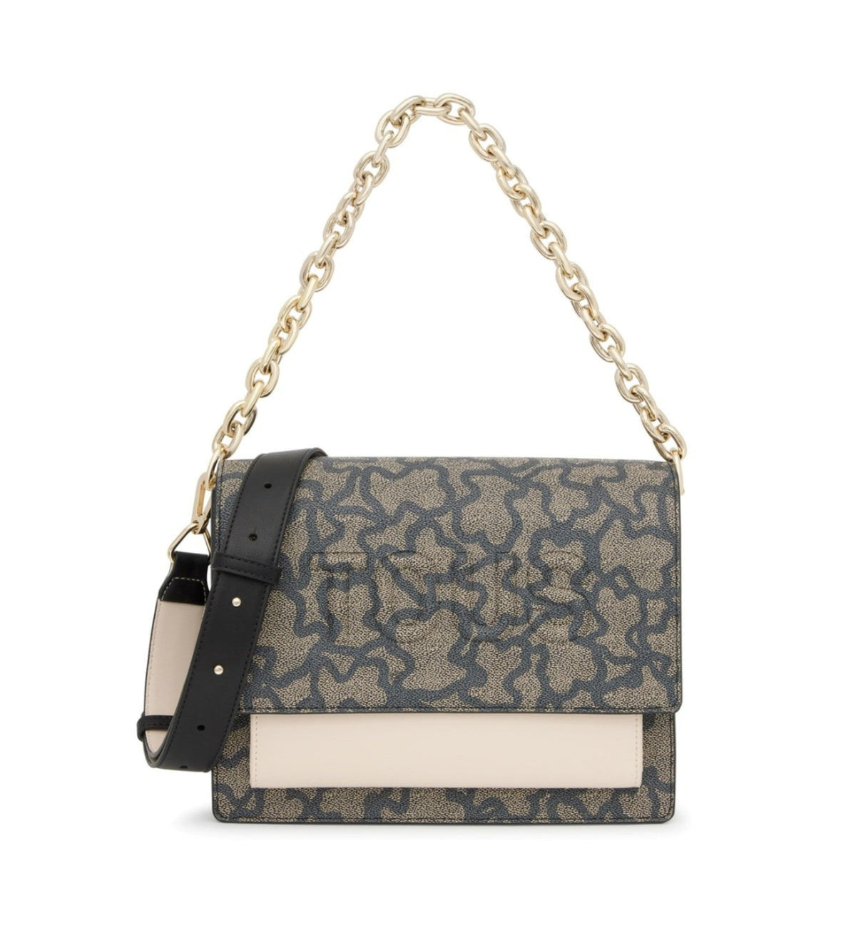 Bolso de hombro gris M. Audree Chain K Icon