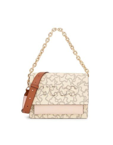 Bolso de hombro mediano Beige Audree Kaos Icon
