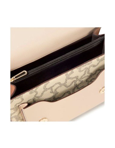 Bolso de hombro mediano Beige Audree Kaos Icon
